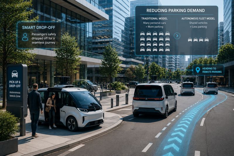Autonomous vehicles reducing parking demand and supporting smarter urban transportation systems